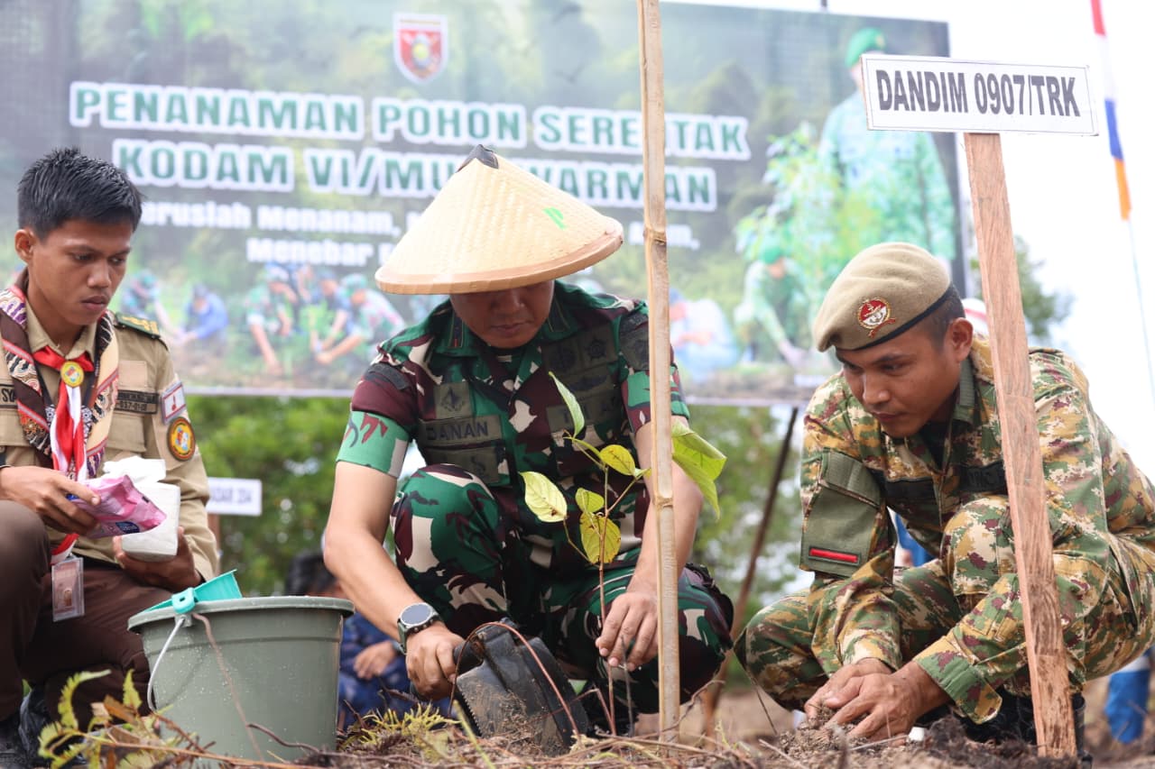 Kodim Tarakan Tanam Ribuan Pohon, Klaim Pecahkan Rekor MURI di Kalimantan