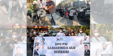 DPC PSI Samarinda Ulu Bagikan Masker, Bentuk Kepedulian di Tengah Udara Tak Bersahabat