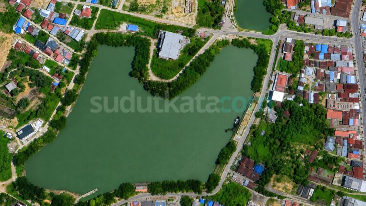 Peta udara kawasan Polder Air Hitam Samarinda.