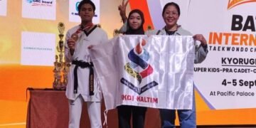 Dua Atlet SKOI Kaltim Aji dan Naraya Raih Emas di Batam International Taekwondo Championship 2026