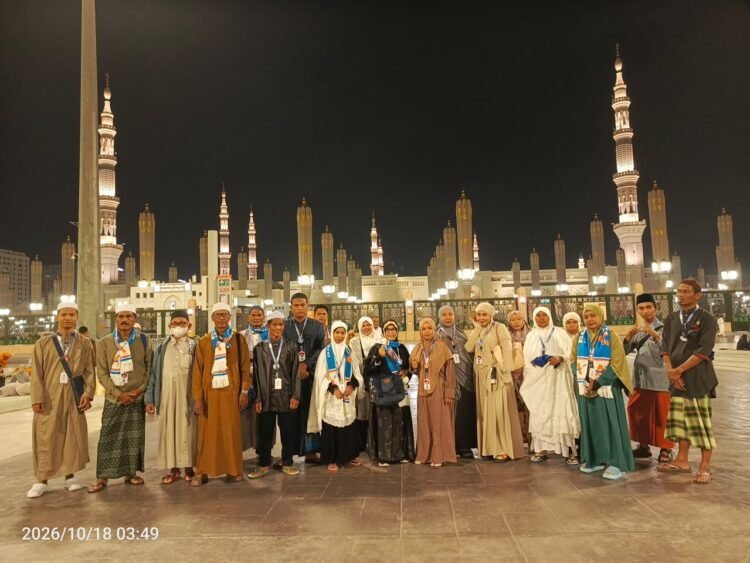 Jamaah Amanina Travel Tiba di Madinah 18/10/2026 pukul 03:49 perjalanan dari bandara King Abdul Azis Jeddah